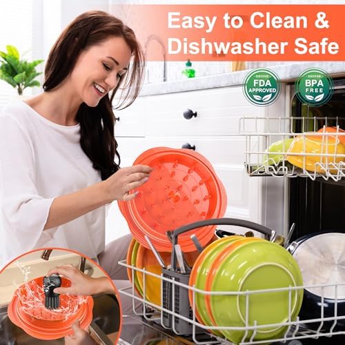 Chicken Shredder Tool Twist Large Meat Shredder with Brush&Fork, Orange