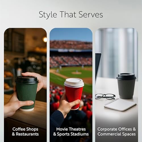 Restaurantware Coffee Cup Lids 25 Pack Fits 8, 12, 16, and 20 oz Coffee Cups Durable Spill-Proof Lid Secure Fit Design Disposable Round White Plastic Covers for Hot Beverages, Cafes and Office