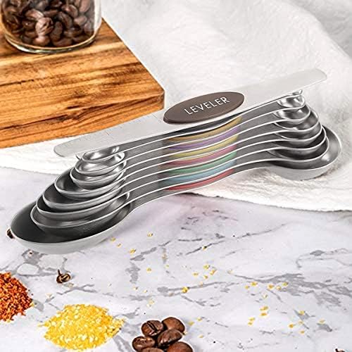 19-Piece Magnetic Measuring Cups and Spoons Set with Lid