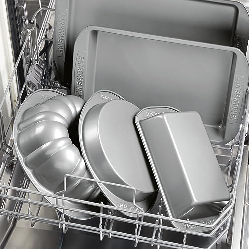 Farberware Nonstick Bakeware Bread and Meat Loaf Pan Set for Baking, Gray