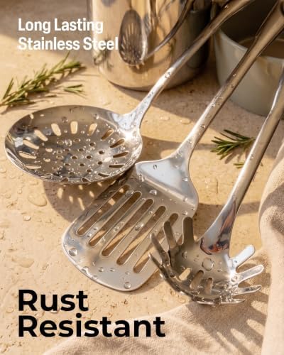 Zulay Kitchen Stainless Steel 8 Piece Cooking Utensil Set