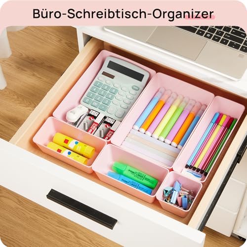 Vtopmart 25 Pack Plastic Drawer Organizers with Non-slip Rubber Pads