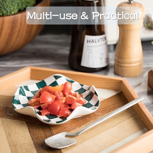 Miamolo Checkered Spoon Rest for Stove Top, Spoon Holder Keeps Area Cleaner