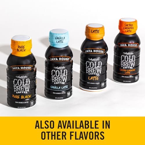 Java House Cold Brew Coffee Ready to Drink Bottles - Pure Black - 6 Pack of 8oz Bottles - 100% Arabica Coffee