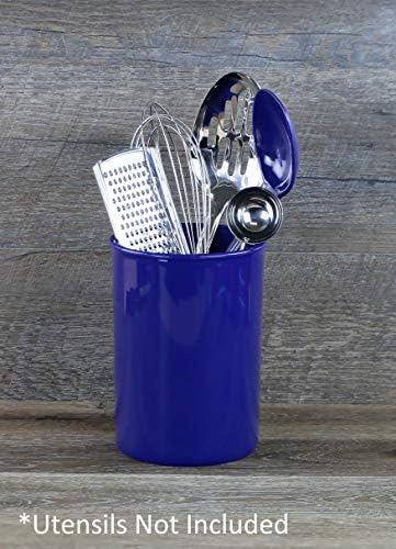 Reston Lloyd Calypso Basics Multipurpose Cookware Storage Crock, Kitchen Countertop & Office Organization, Durable & BPA-Free Plastic, by Reston Lloyd Utensil Holder, Indigo