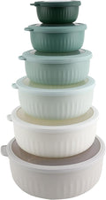COOK WITH COLOR Prep Bowls with Lids- Wide and Deep Nesting Plastic Small by CookwithColor