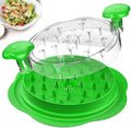Chicken Shredder Tool Twist Large Meat Shredder with Brush&Fork, Green