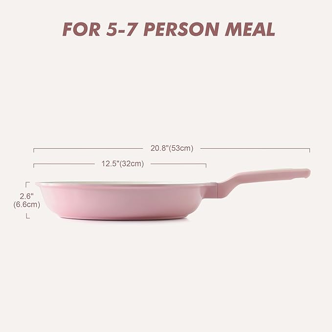 SENSARTE Nonstick Ceramic Frying Pan 12.5-Inch, Healthy Non Toxic Skillet - Image 8