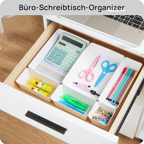 Vtopmart 25 Pack Plastic Drawer Organizers with Non-slip Rubber Pads