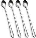 IQCWOOD Long Handle Ice Tea Spoons, 9-Inch Coffee Ice Cream Stainless Steel by IQCWOOD