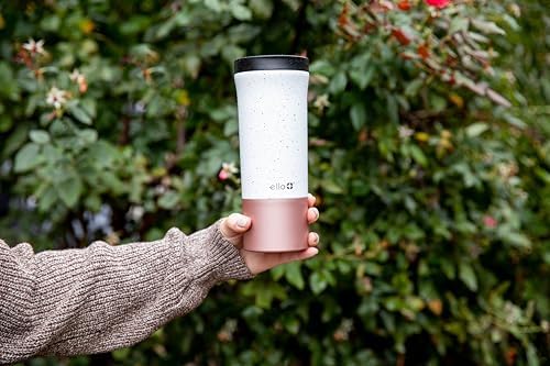 Ello Miri 16oz Insulated Stainless Steel Travel Mug with Slider Lid, Rosegold