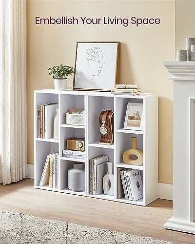 VASAGLE Set of 2 Bookshelves, 5 Cubes, 19.7 x 9.4 x 31.5 Inches