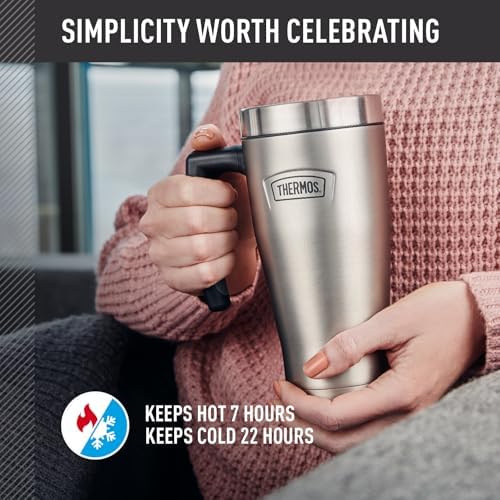THERMOS ICON SERIES, Stainless Steel Mug, Granite, 16 oz, (Pack of 4)