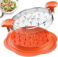 Chicken Shredder Tool Twist Large Meat Shredder with Brush&Fork, Orange