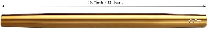 Berglander Gold Rolling Pin, 16.7 Inches Stainless Steel Matte Finish - Image 2