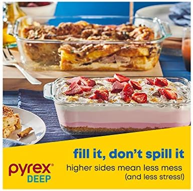 Pyrex Deep 3-Pack Glass Baking Dish Set (9"x13", 7"x11", 8"x8")