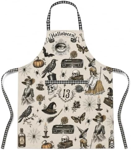 Kitchen Aprons for Women with 2 Pocket Adjustable Cute Vintage Holiday Gift