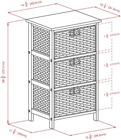 Winsome Omaha Home Storage Rack with 3 Baskets
