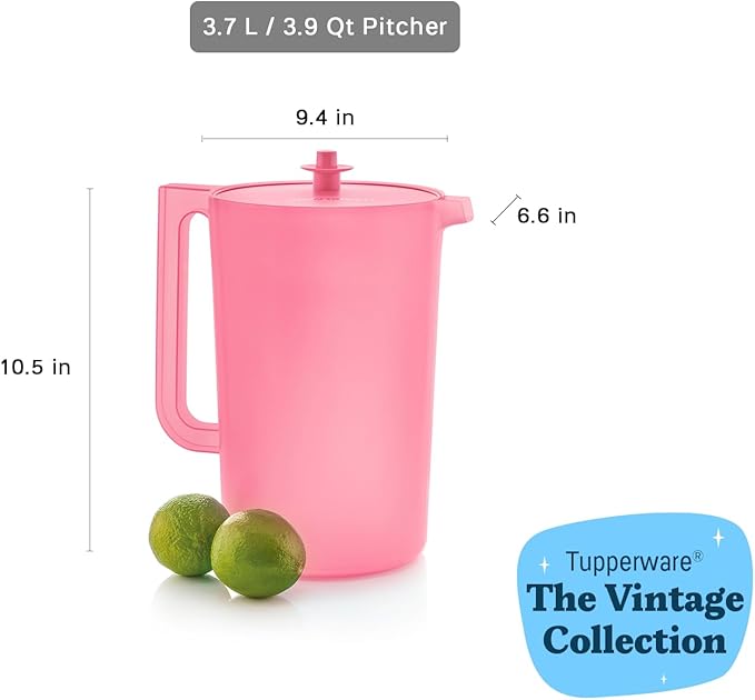 Tupperware Heritage 1 Gallon Pitcher in Soft Candy, Dishwasher Safe and BPA Free - Image 3