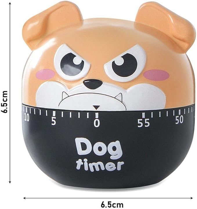 Cute Dog Kitchen Timer Manual Mechanical Rotating Alarm 55 Minutes Countdown - Image 7