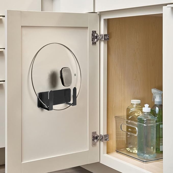 Pot Lid Rack, Wall Mounted 304 Stainless Steel Multi-Functional Storage Holder - Image 9