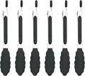 7-Inch Silicone Tongs Pack of 6, Small Stainless Steel Tongs by DAILYKISN