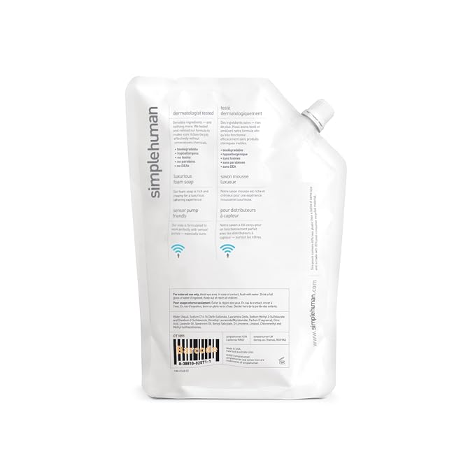 simplehuman Lavender Mint Dish Soap Refill Pouch, 34 Fl Oz.