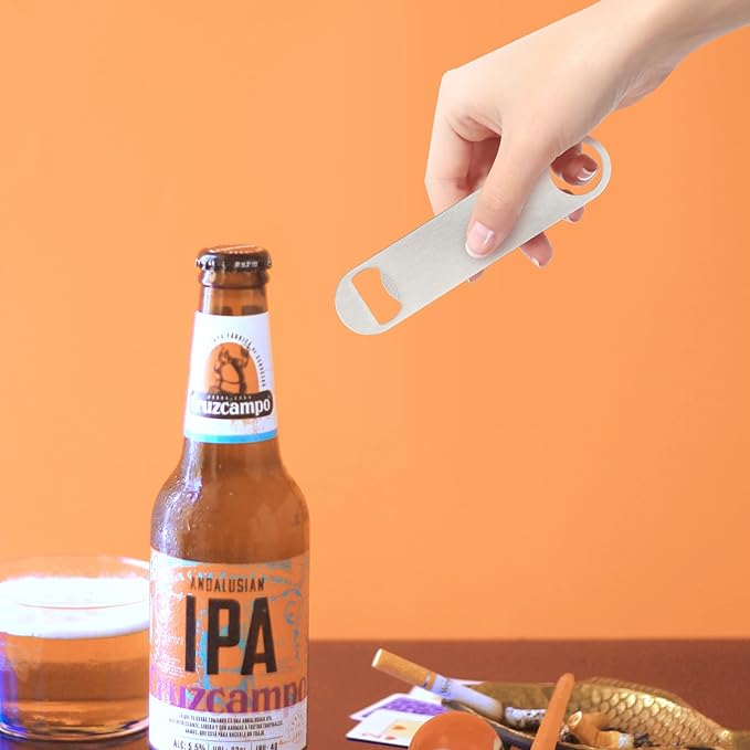 24 Pack Flat Beer Bottle Opener 5 inch Heavy Duty Stainless Steel Flat Bottle - Image 6