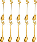AnSaw Elegant Gold Leaf Coffee Spoons by AnSaw