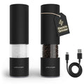 LARS NYSØM Electric Salt and Pepper Grinder Set I Automatic Salt and Pepper by LN