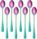 7.5 Inches Rainbow Stainless Steel Ice Tea Spoon, Colorful Cocktail Mixing Spoon by DEHOVKitchen