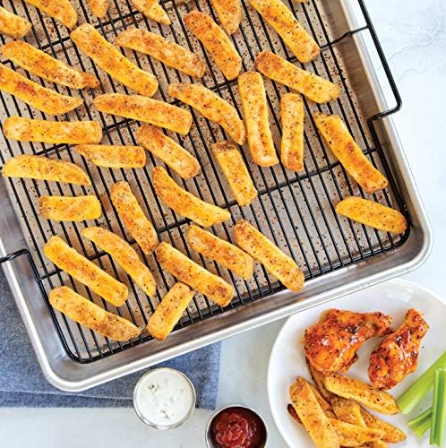 Nordic Ware Extra Large Oven Crisping Baking Tray, with Rack, Silver