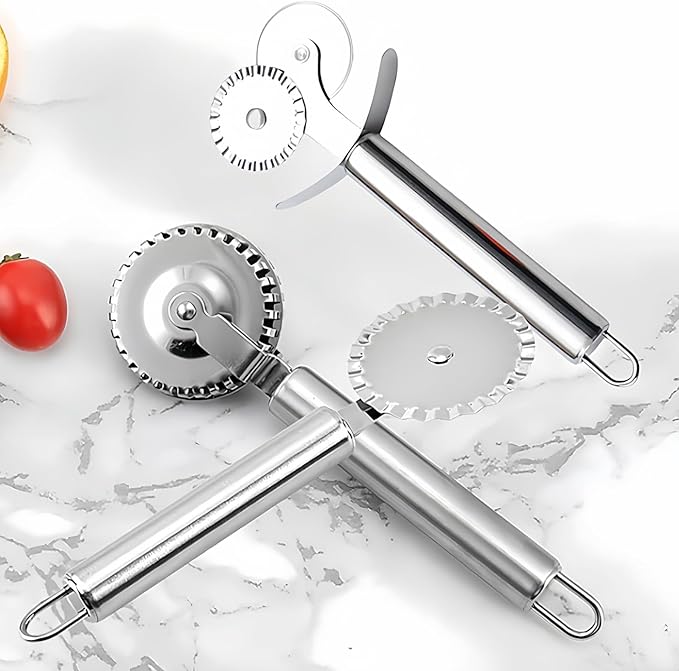 3 PCS Stainless Steel Pastry Wheel Cutter, Ravioli Cutter, Pizza Cutter Wheel - Image 7
