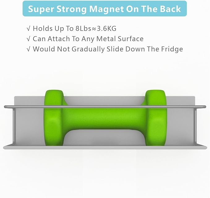 Magnetic Spice Rack For Refrigerator, Space Saving Magnetic Shelf For Fridge - Image 5