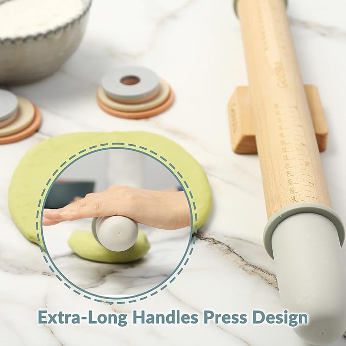 Geesta Adjustable Wood Rolling Pin - Image 5