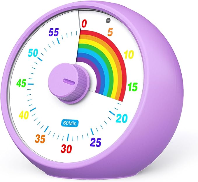 Visual Timer for Kids, 60-Minute Countdown for Classroom Office Kitchen by kieckysquirrel