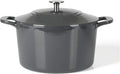 Martha Stewart Gatwick 7 QT Enamel Cast Iron Dutch Oven – Gray, Durable by MarthaStewart