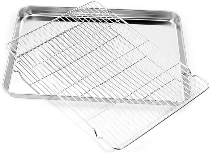 Baking Sheet and Cooling Rack Set, Stainless Steel Commercial Grade Cookie - Image 4