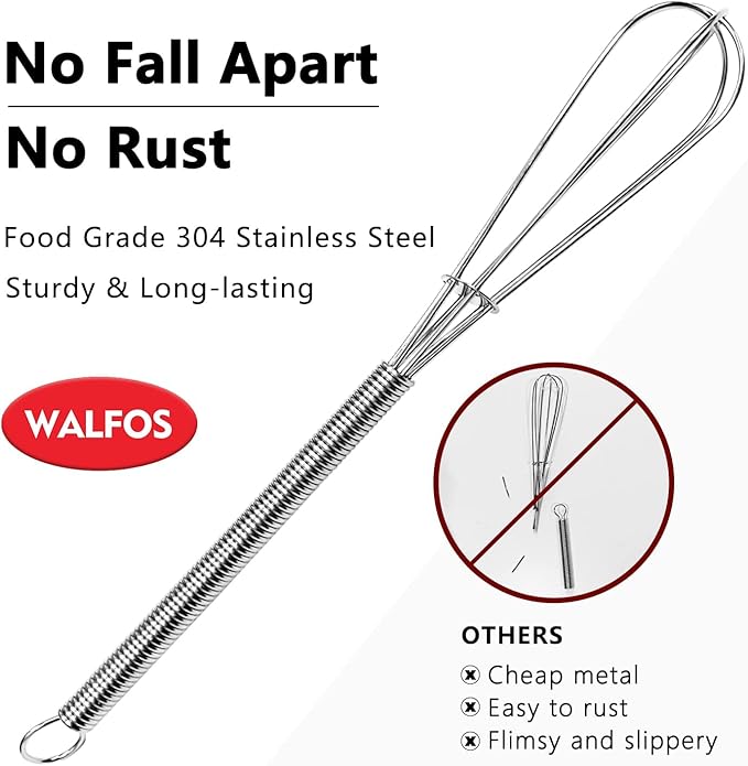 Walfos Mini Whisks Stainless Steel 6pcs; 7" - Image 2