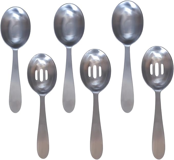 Darware Portion Control Serving Spoons Set – Stainless Steel 1/4, 1/2 Cup Sizes by Darware