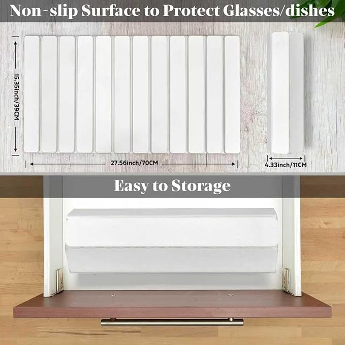 Large Stone Dish Drying Mats for Kitchen Counter, Fast Drying Collapsible Dish - Image 2