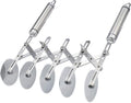 Juome 5 Wheel Pastry Cutter Stainless Pizza Slicer Multi-Round Dough Cutter by Juome