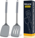 2 Pack Silicone Spatula Set, Solid & Slotted Turner by Unknown