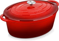 Velaze 7.5 QT Enameled Oval Dutch Oven Pot by Velaze