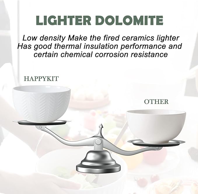 HAPPY KIT Ceramic Mixing Bowls Set, Nesting Bowls Set - Image 4