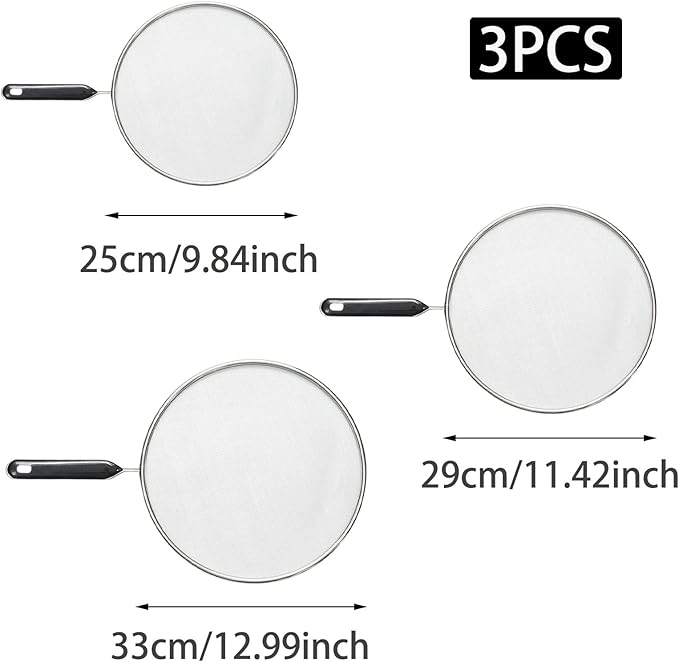 3 Pcs Splatter Screen for Frying Pan - Image 2