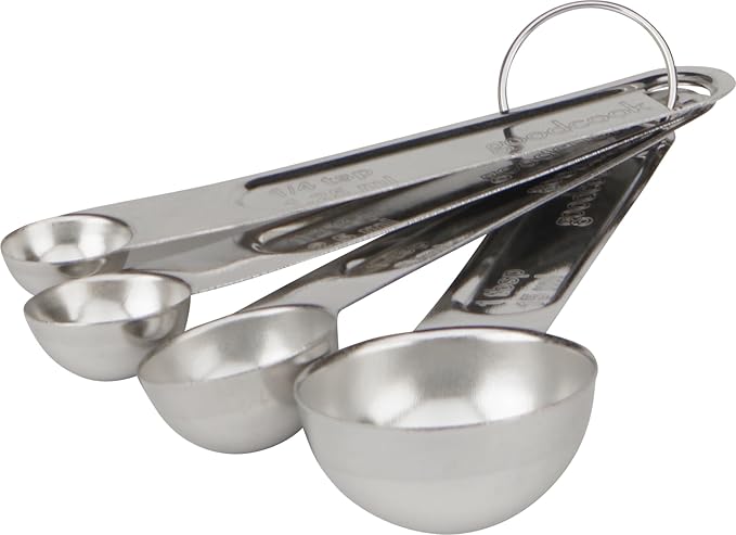 Good Cook Classic Set of 4 Stainless Steel Measuring Spoons - Image 3