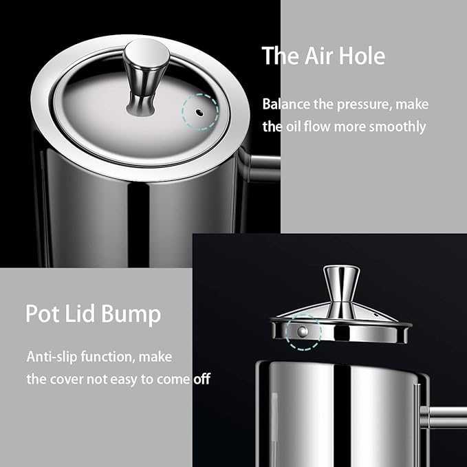 Sumerflos Olive Oil Dispenser Bottle Stainless Steel, 700ml/24oz Drip-Free - Image 6