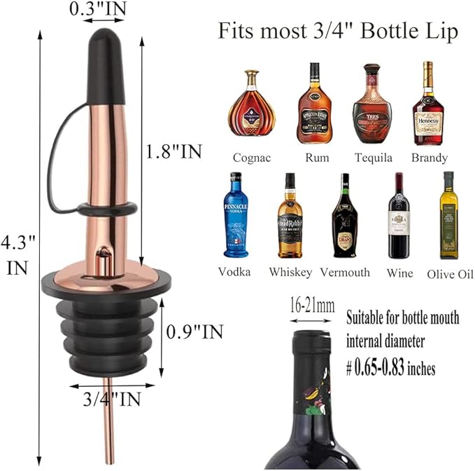 Pafusen 12 Pack Liquor Bottle Pourers, Liquor Pour Spout - Image 5