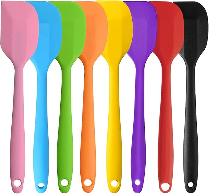 8 Pieces Silicone Spatulas, 11 inch Heat-Resistant Non-stick Spatulas - Image 5